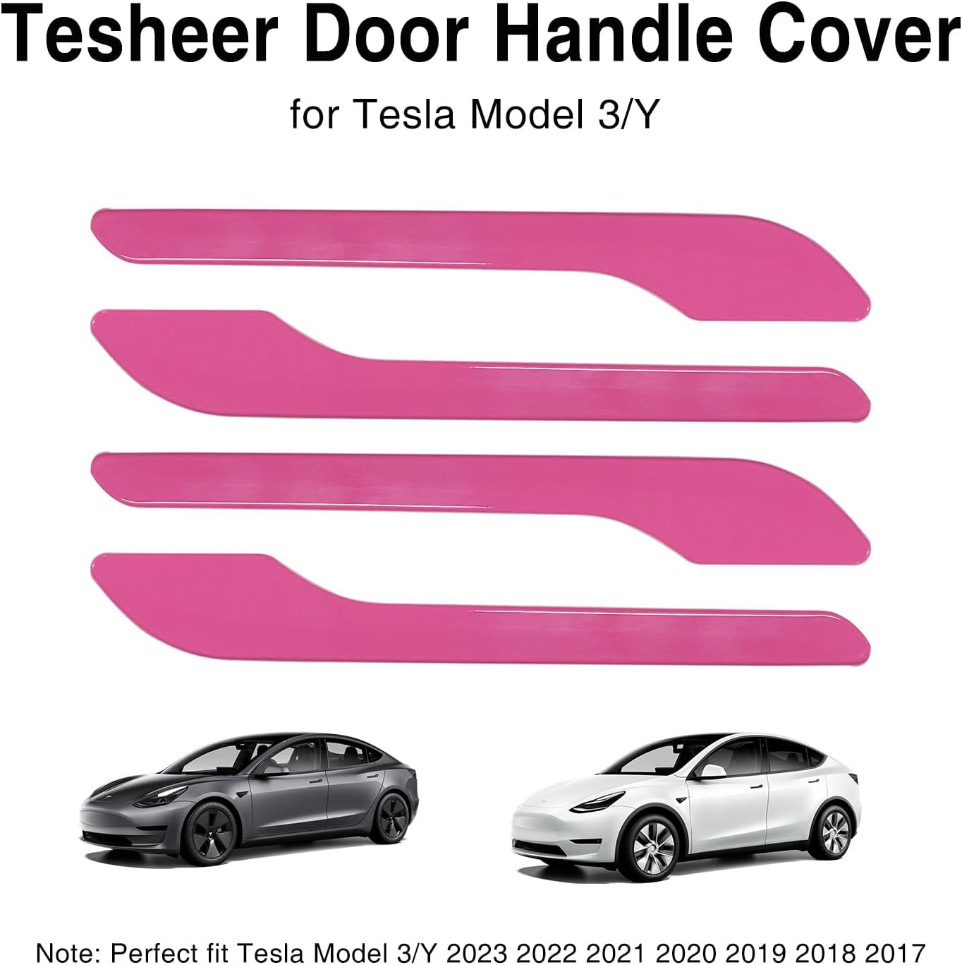 Tesheer Beet Purple Door Handle Covers for Tesla Model 3/Y – ABS, 4PCS