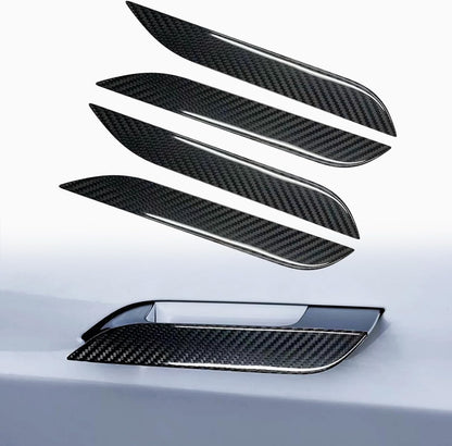 Tesheer Real Carbon Fiber Door Handle Covers for 2016–2026 Tesla Model S – 4PCS