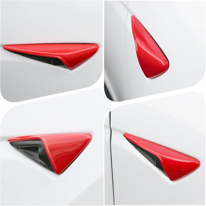 Tesheer Red HW3 Side Camera Covers for 2021–2023 Tesla Model 3/Y – 2PCS Tesheer
