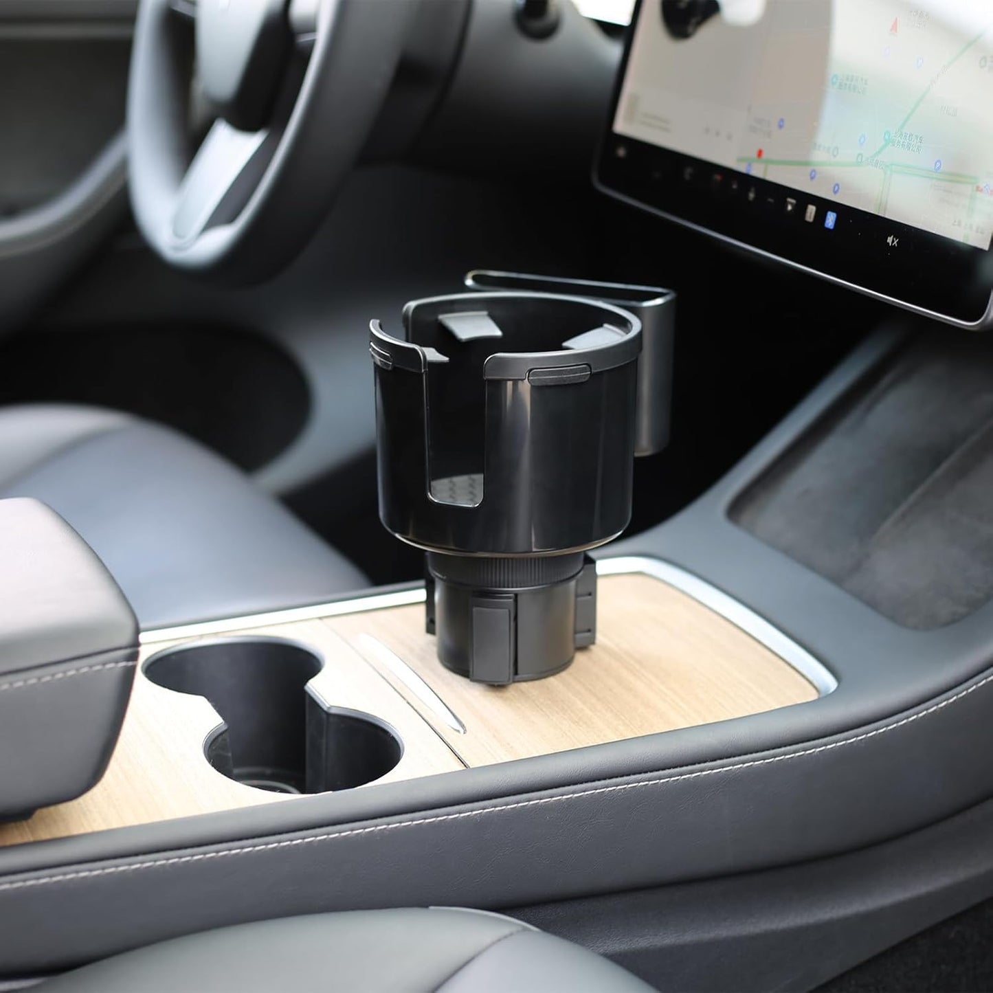 Tesheer Adjustable Cup Holder Expander for Tesla Model 3 & Model Y