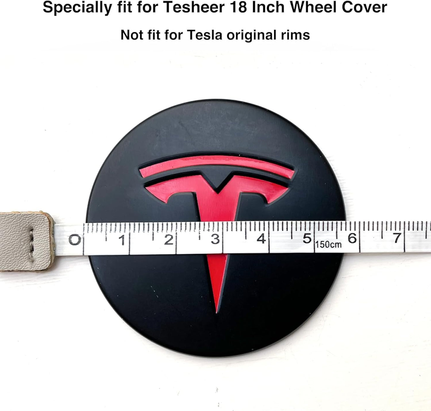 Center Caps for Tesla Model 3 Model Y Hubcaps Rims Protector Hub Cap Replacement Fits Tesla Accessories (Red)