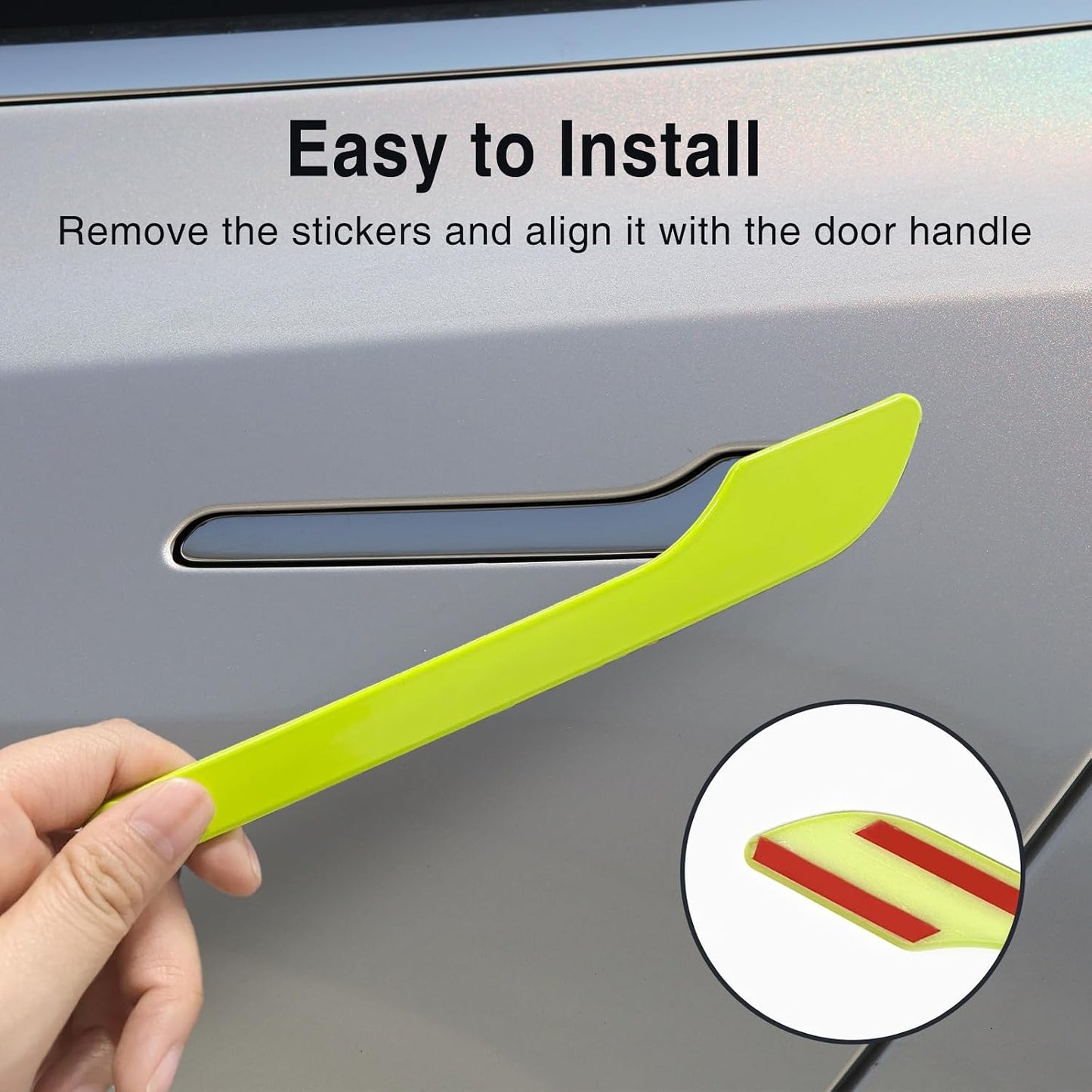 Tesheer Green Door Handle Covers for Tesla Model 3/Y – ABS, 4PCS