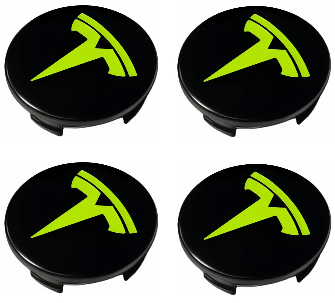 Tesheer 4-PCS Wheel Center Hub Caps with Glossy Metal for Tesla Model 3/Y 18-19″ Wheels