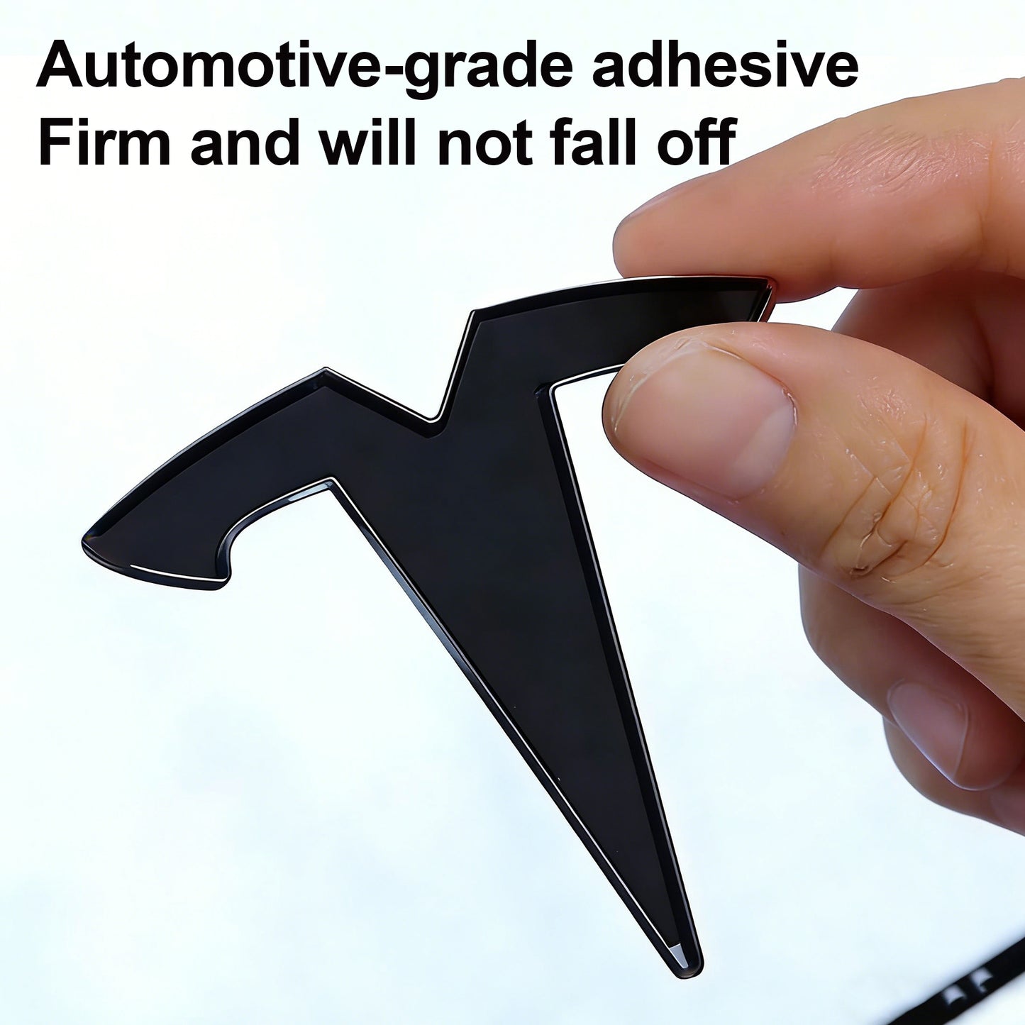 Matte Black Front Emblem Cover for Tesla Model 3 2022–2026 & Model Y 2021–2025