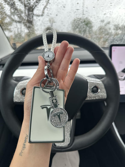 Tesheer Bling Key Card Holder for Tesla Model S/X/3/Y Cybertruck