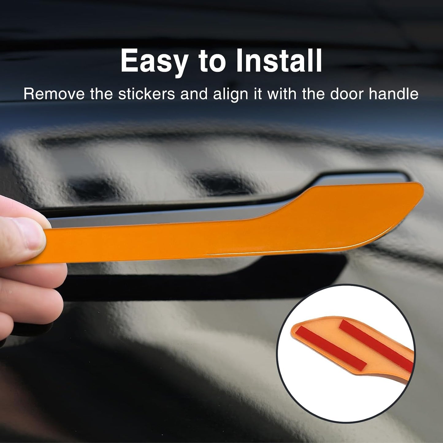 Tesheer Orange Door Handle Covers for Tesla Model 3/Y – ABS, 4PCS