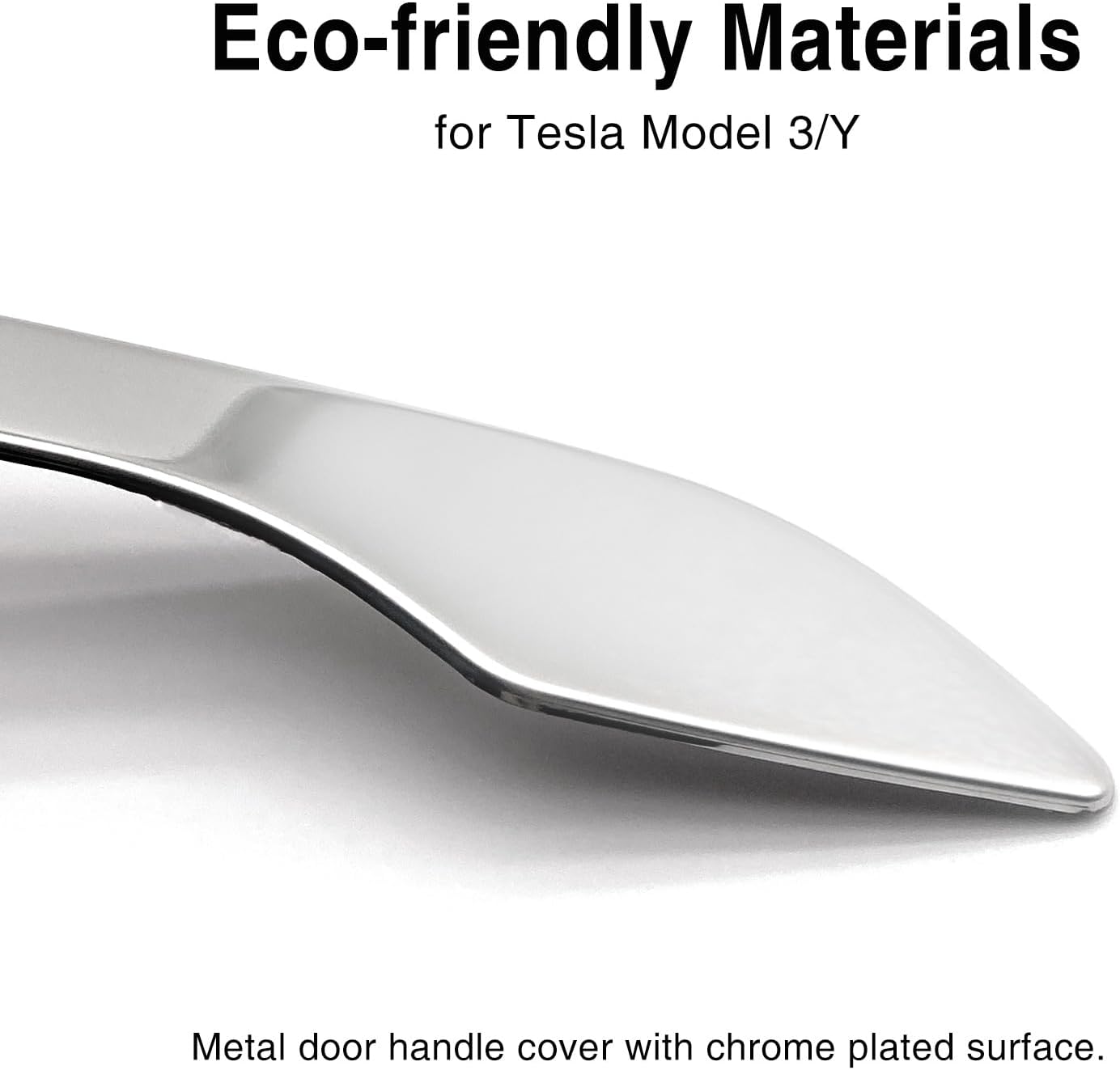 Tesla Silver Door Handle Stickers for Model 3 Highland & Model Y Juniper