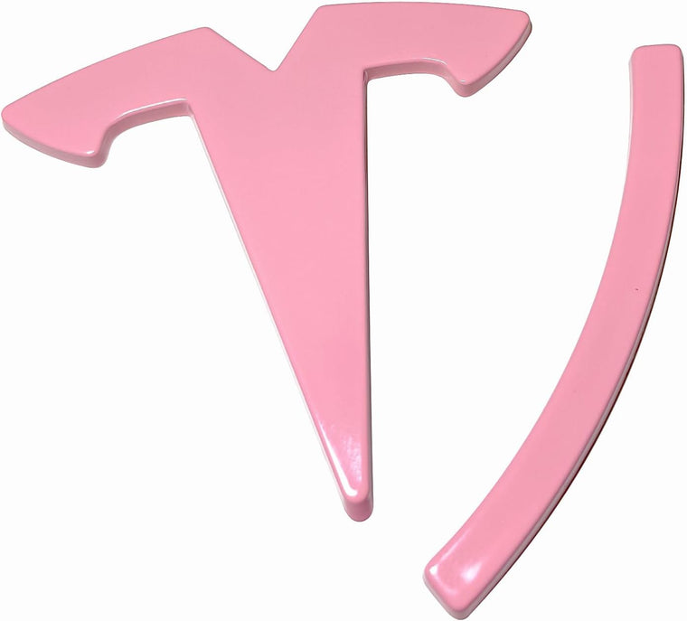 Pink Front Emblem Logo Cover Sticker for Tesla Model 3 Highland & Model Y Juniper (2022–2026)