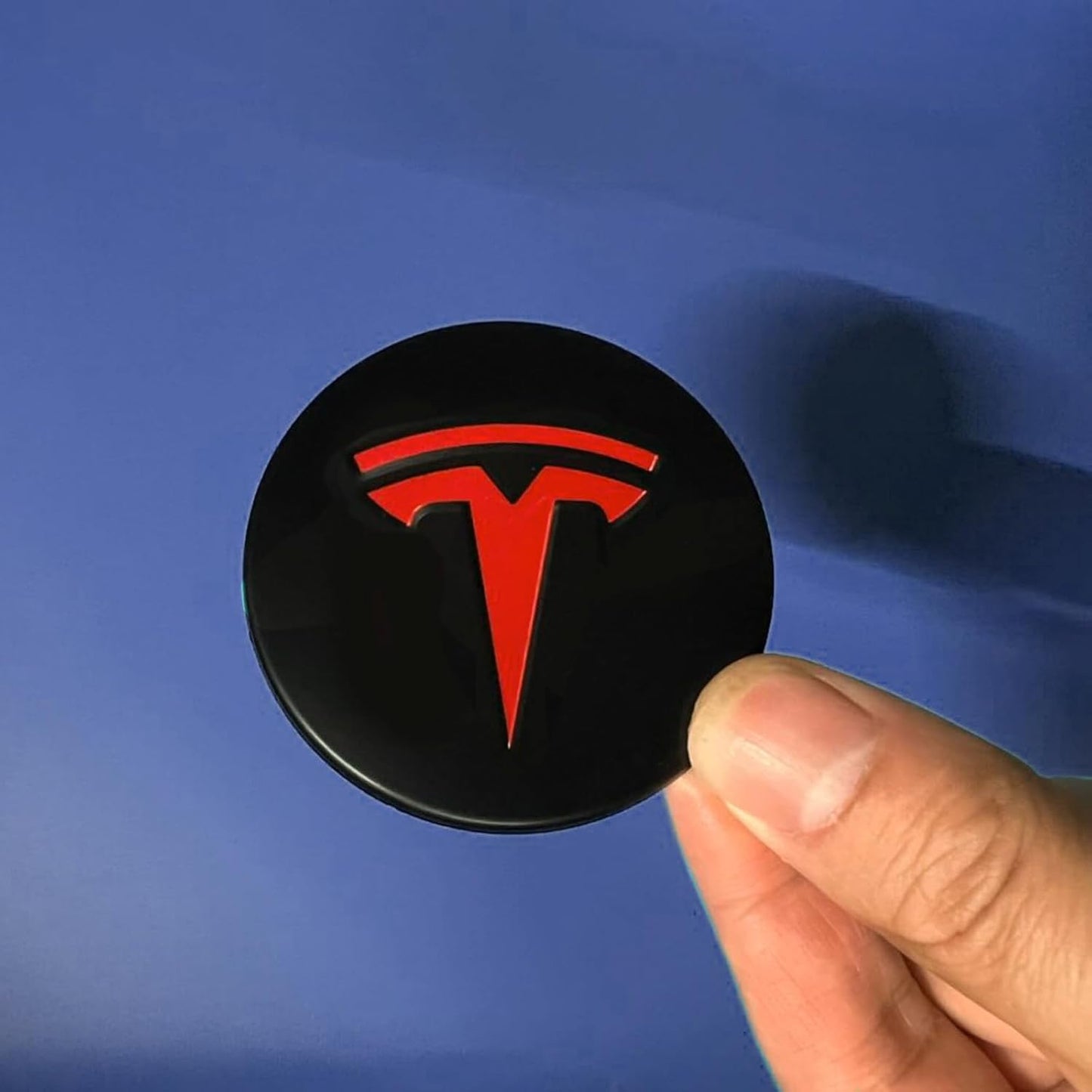 Center Caps for Tesla Model 3 Model Y Hubcaps Rims Protector Hub Cap Replacement Fits Tesla Accessories (Red)