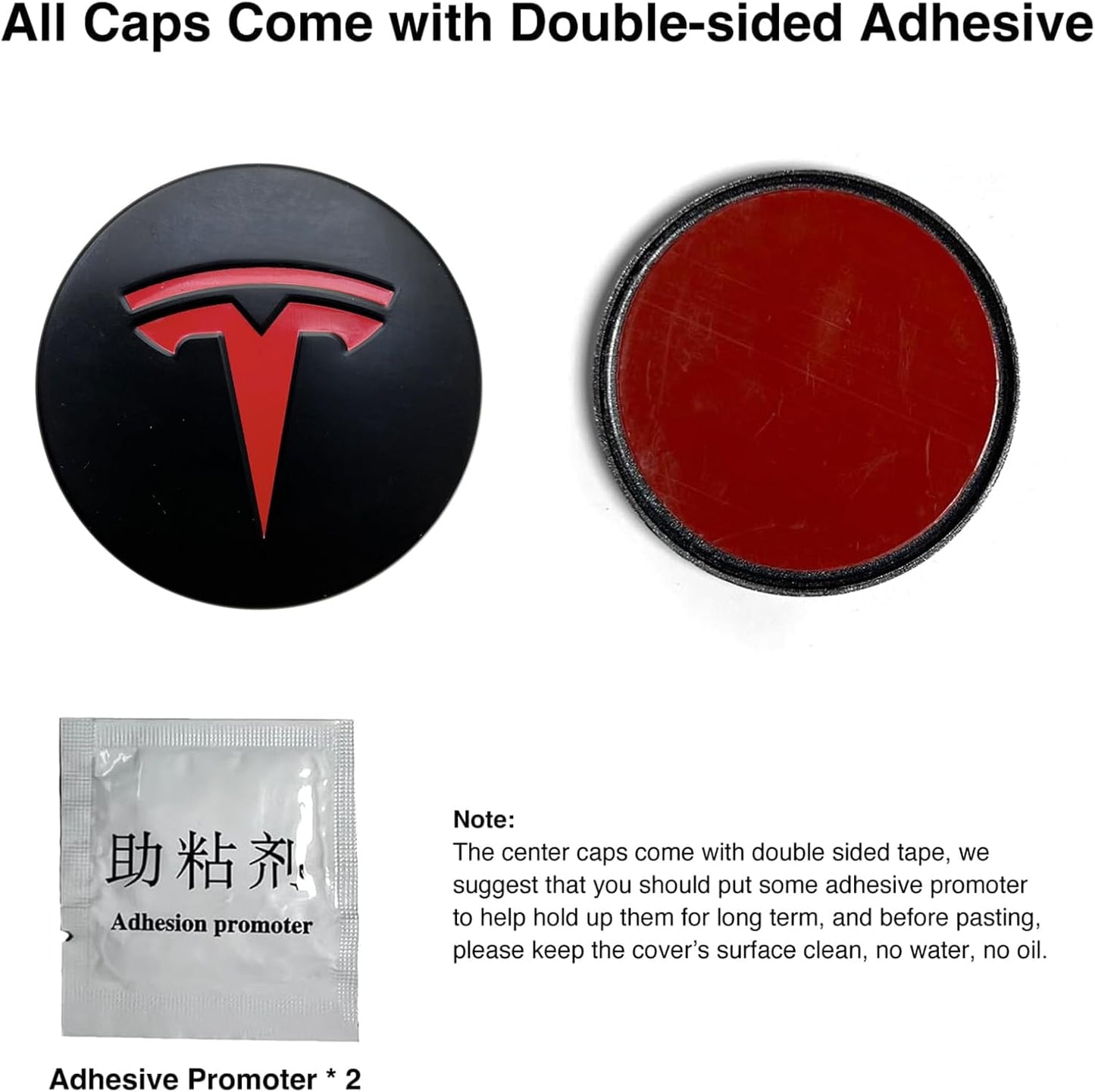 Center Caps for Tesla Model 3 Model Y Hubcaps Rims Protector Hub Cap Replacement Fits Tesla Accessories (Red)