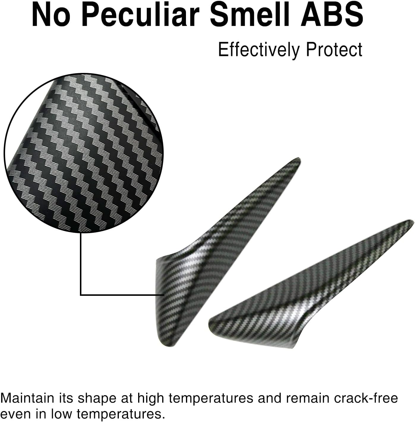 Tesheer Carbon Fiber-Style HW4 Side Camera Covers for 2024–2026 Model 3 Highland & 2025–2026 Model Y Juniper – 2PCS