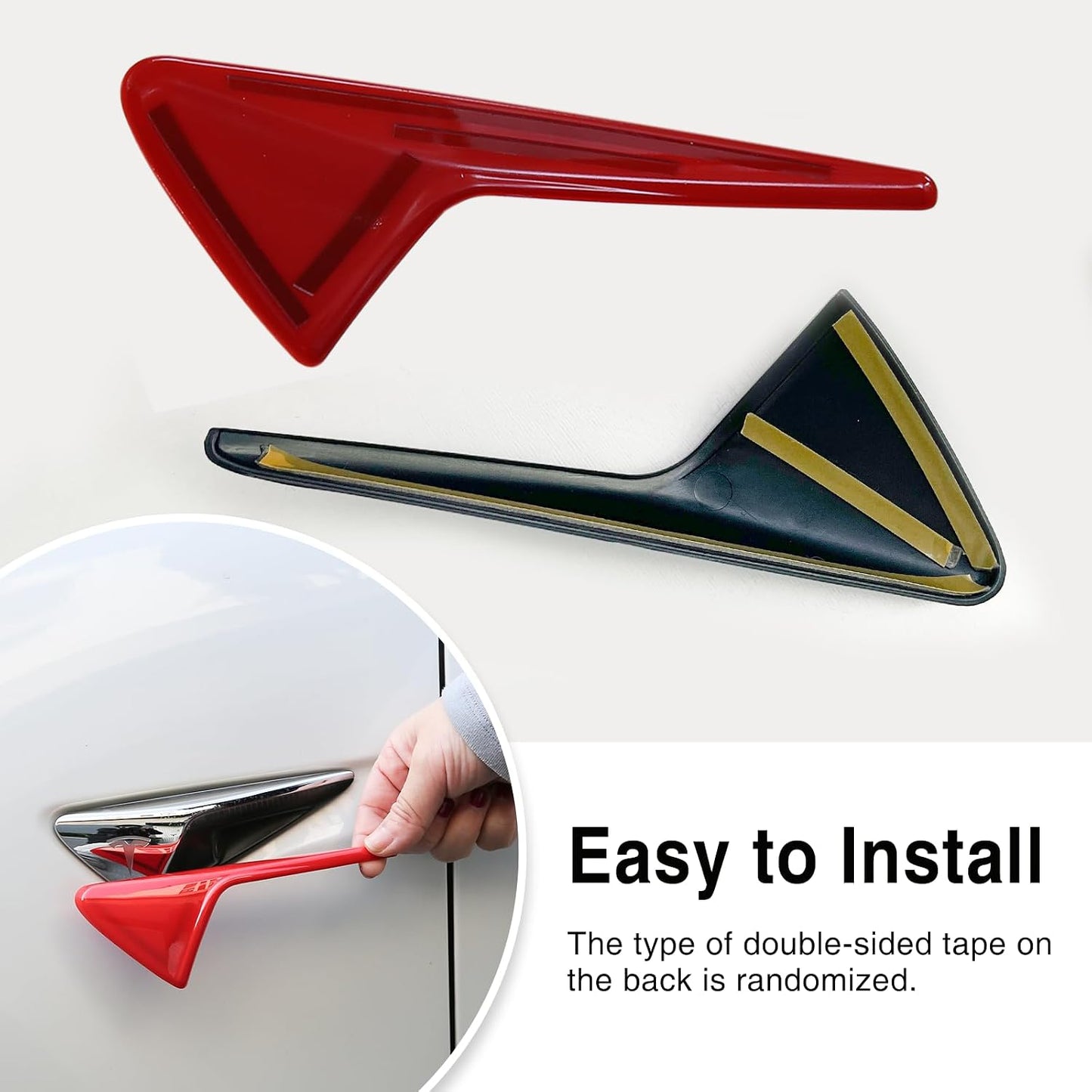 Tesheer Red HW3 Side Camera Covers for 2021–2023 Tesla Model 3/Y – 2PCS