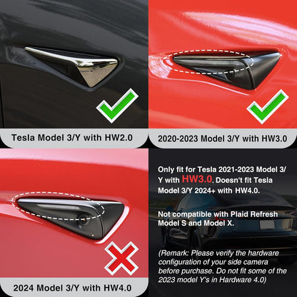 Tesheer Purple HW3 Side Camera Covers for 2021–2023 Tesla Model 3/Y – 2PCS Tesheer