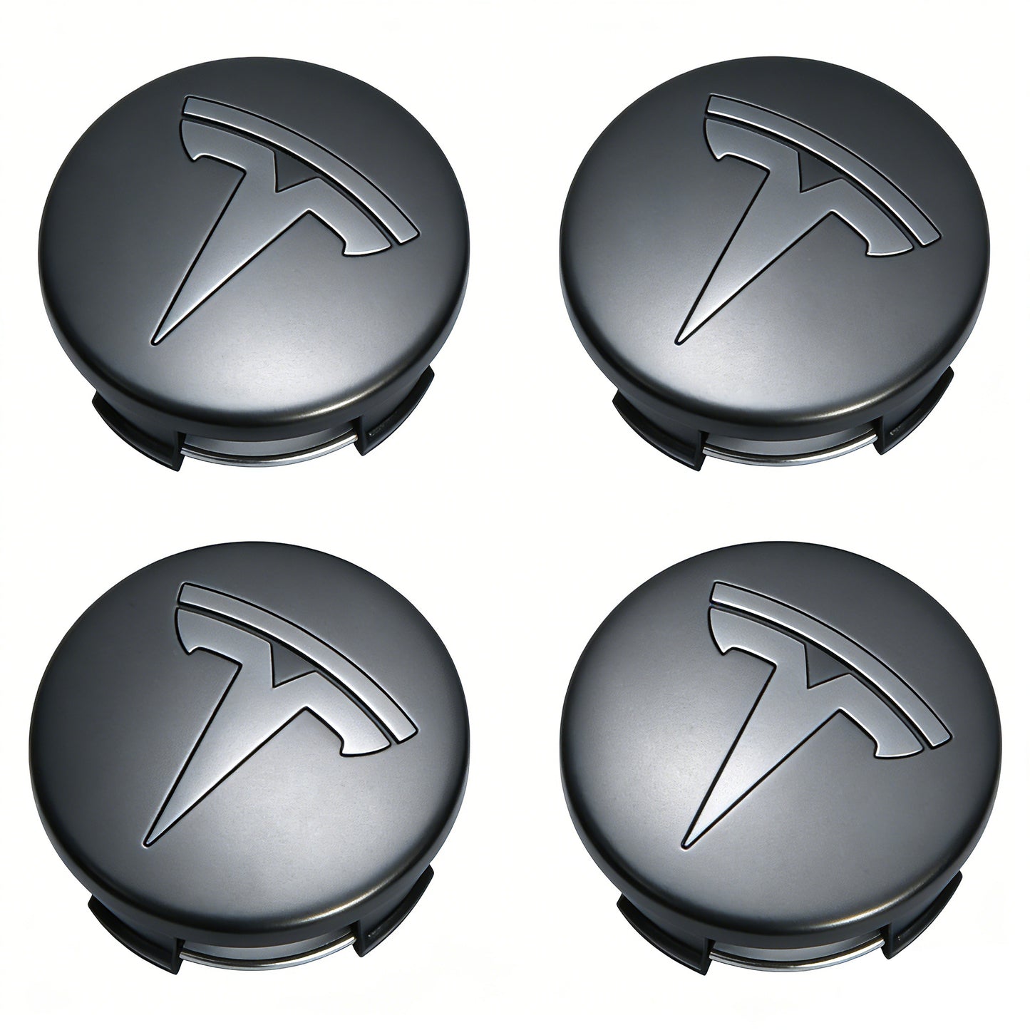 Tesheer Glossy Black Wheel Center Cap Kit for Tesla Model 3/Y – 4 Caps + 20 Lug Covers