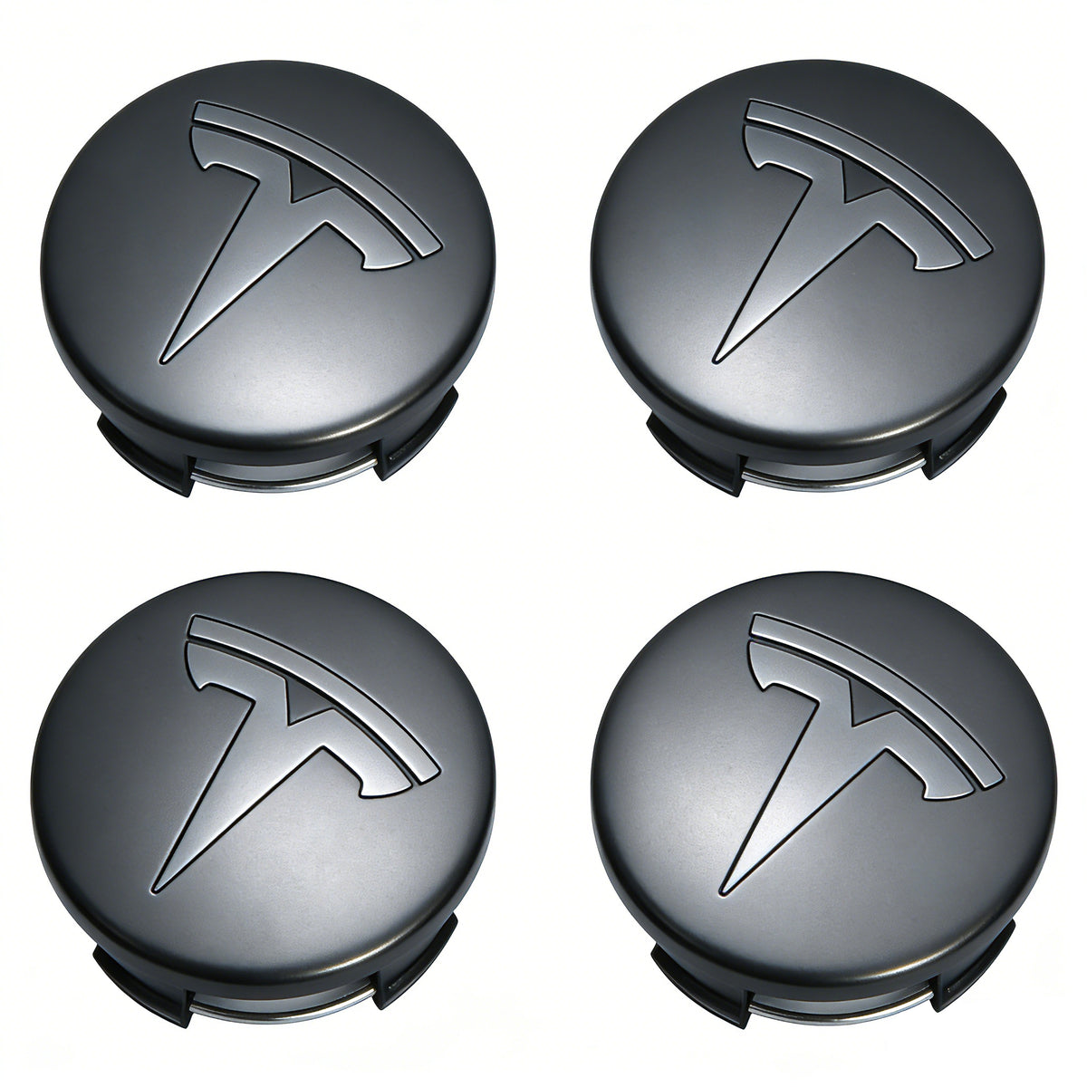 Tesheer Glossy Black Wheel Center Cap Kit for Tesla Model 3/Y – 4 Caps + 20 Lug Covers