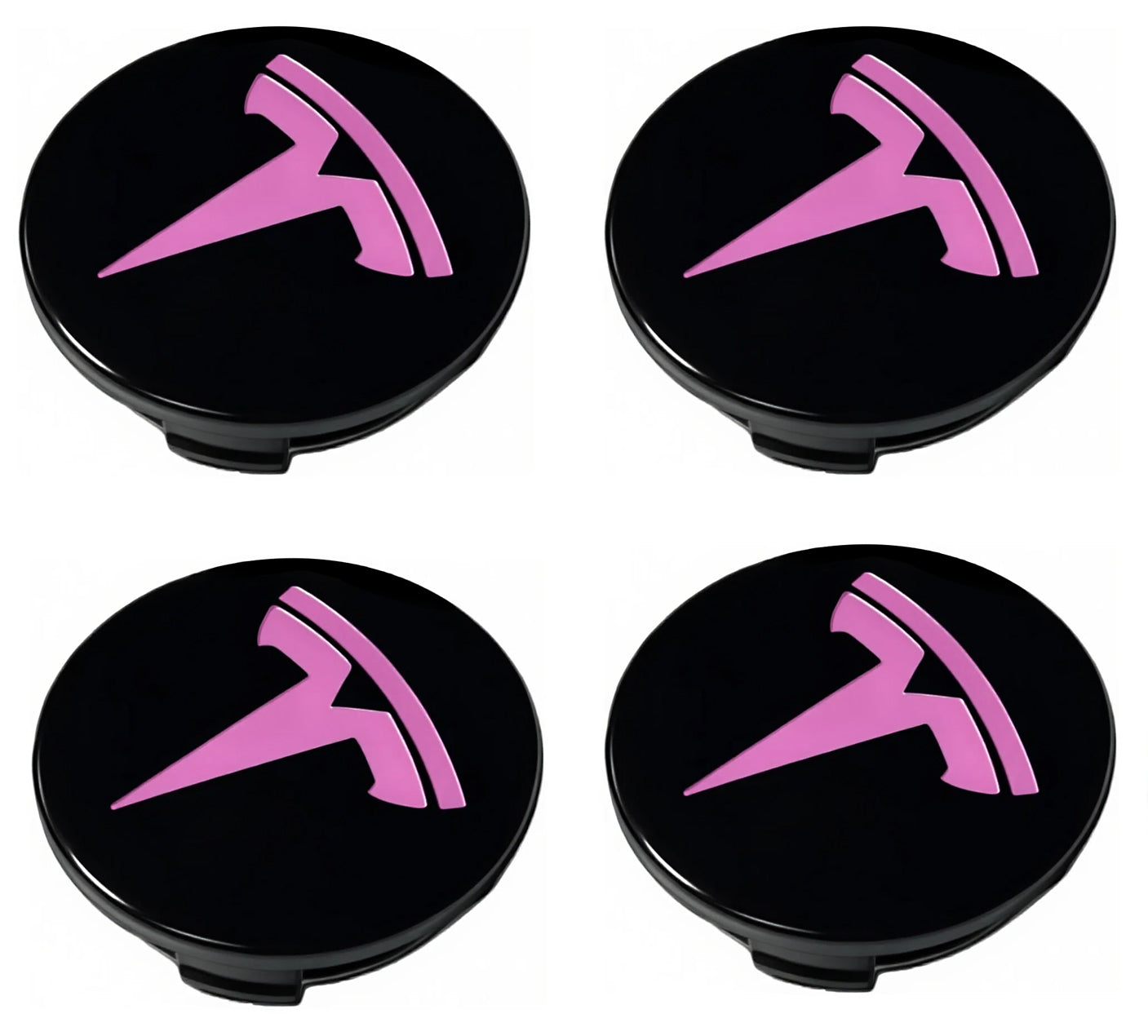 Tesheer 4-PCS Wheel Center Hub Caps with Glossy Metal for Tesla Model 3/Y 18-19″ Wheels