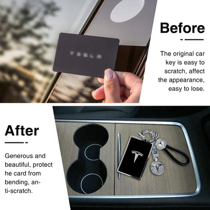 Tesheer Bling Key Card Holder for Tesla Model S/X/3/Y Cybertruck(black) Tesheer