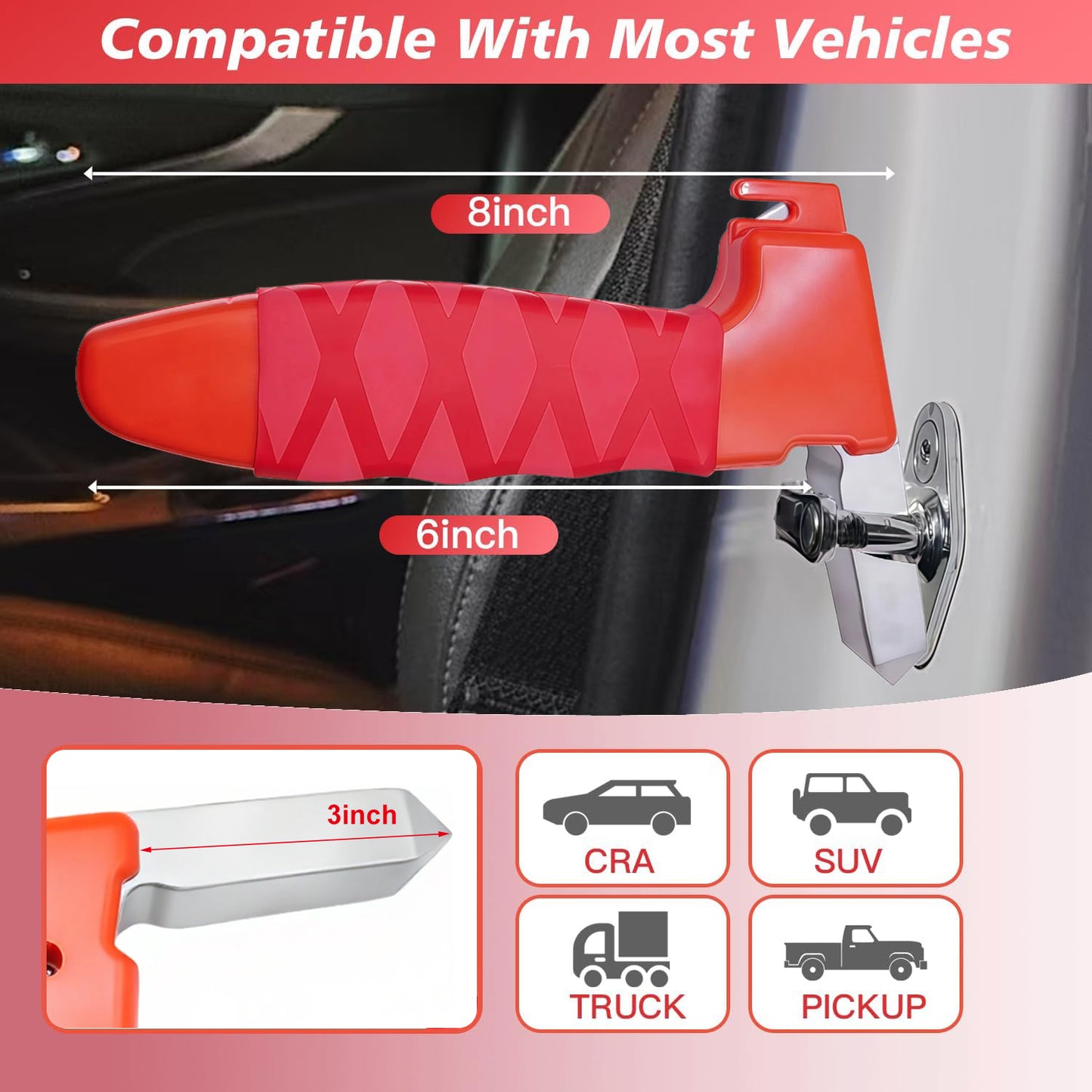 Car door handle assist installed on door striker latch showing how it works