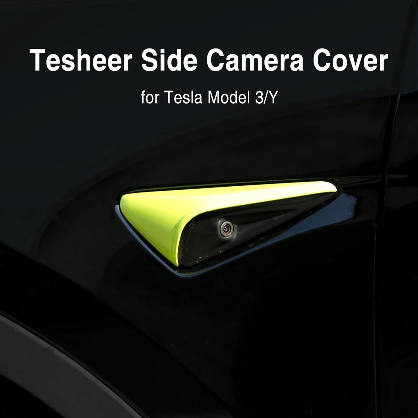 Tesheer Green HW4 Side Camera Covers for 2024–2025 Tesla Model 3/Y – 2PCS