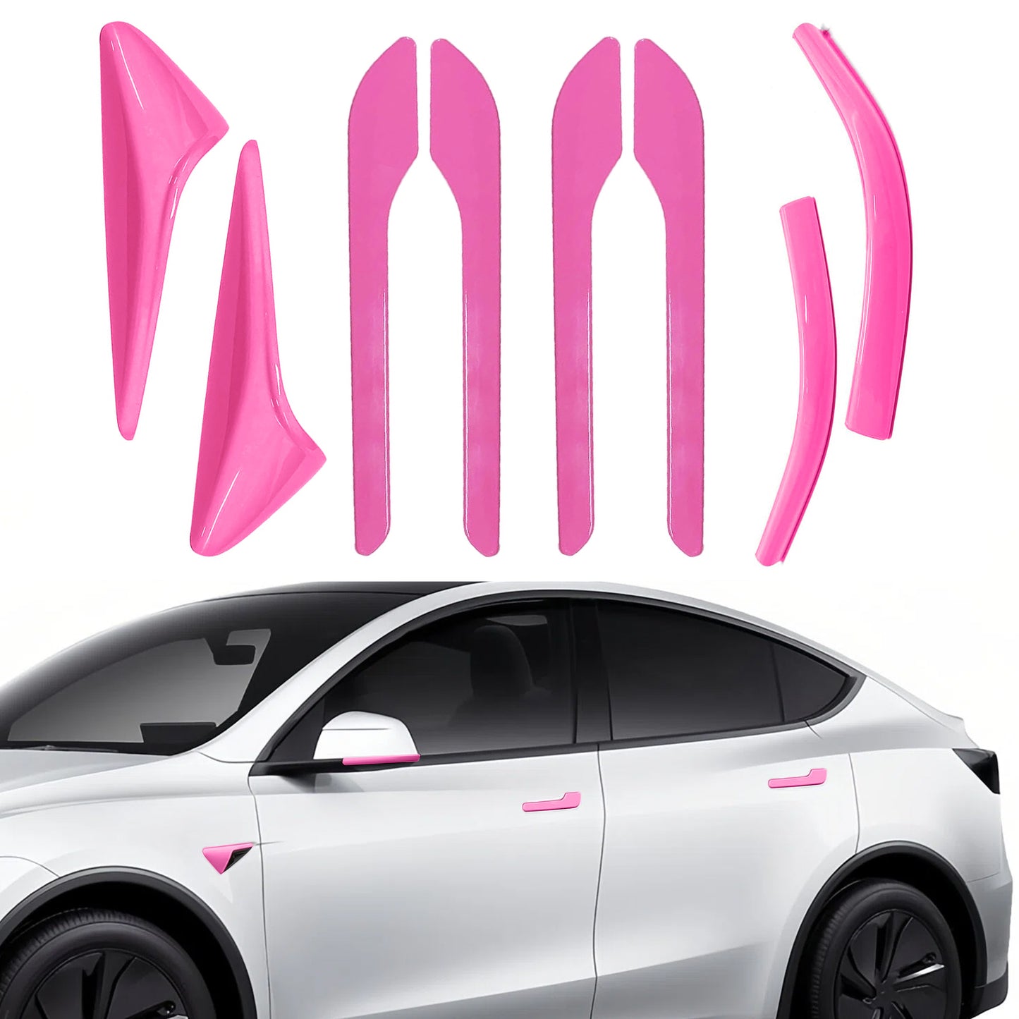 Tesheer Tesla Model Y Juniper Fuchsia Accessories Kit (8-Piece) 2024-2026 HW4.0