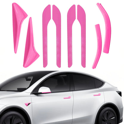 Tesheer Tesla Model Y Pink Accessories Kit (8-Piece) Tesheer