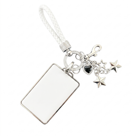 White Crystal Star Bling Tesla Key Card Holder