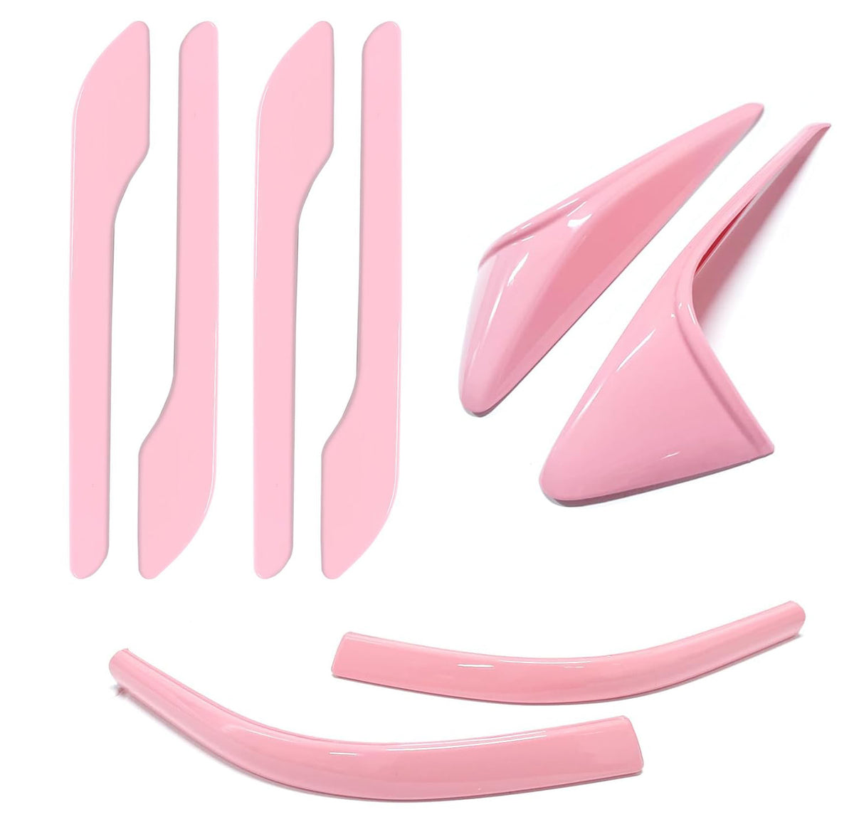 Complete pink exterior styling upgrade for compatible Model Y HW3 vehicles