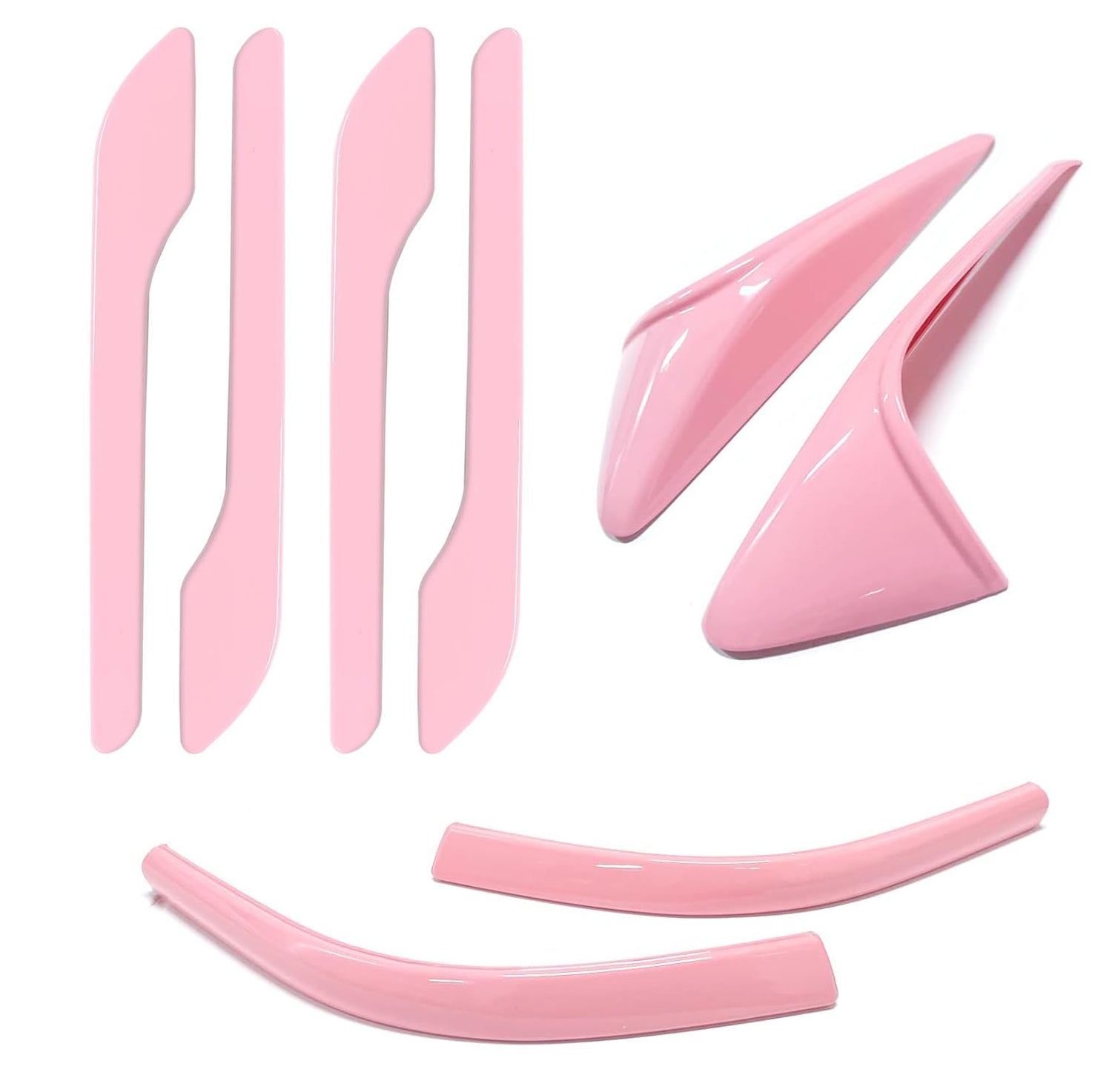 Complete pink exterior styling upgrade for compatible Model Y HW3 vehicles