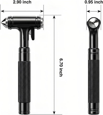 Tesheer 3-in-1 Car Window Breaker & Seatbelt Cutter Emergency Escape Hammer – Black Tesheer