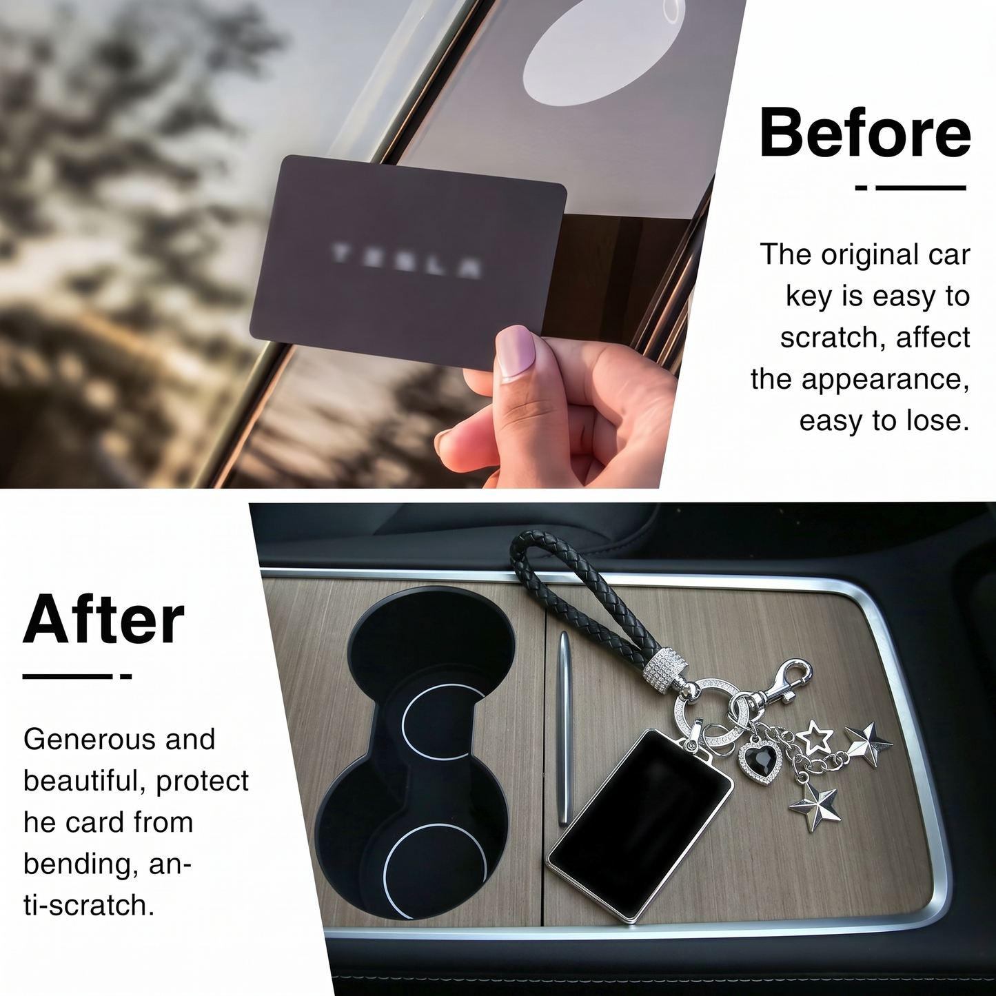 Midnight Star Crystal Tesla Key Card Holder