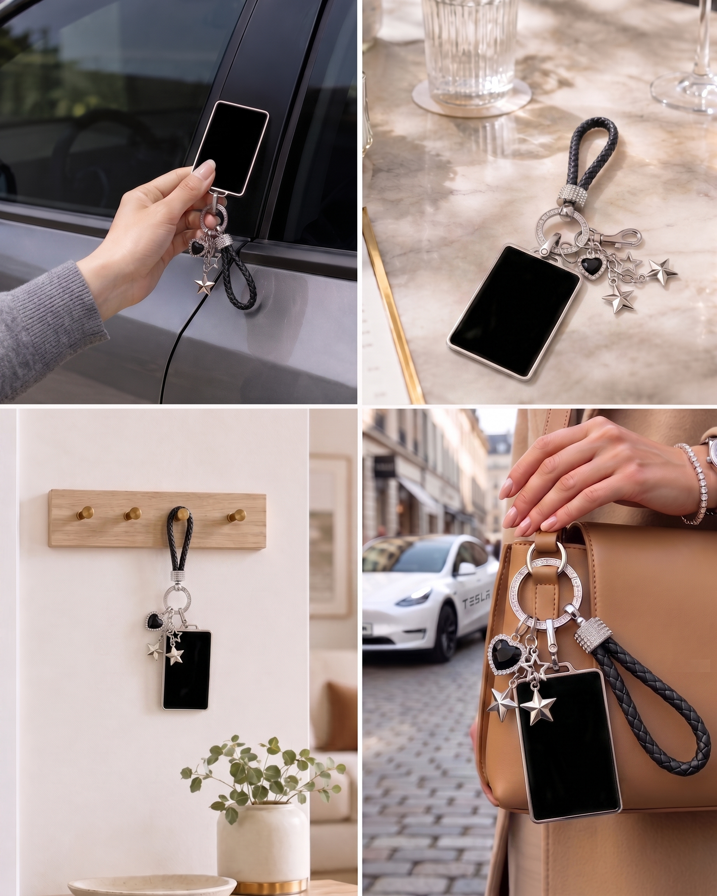 Midnight Star Crystal Tesla Key Card Holder