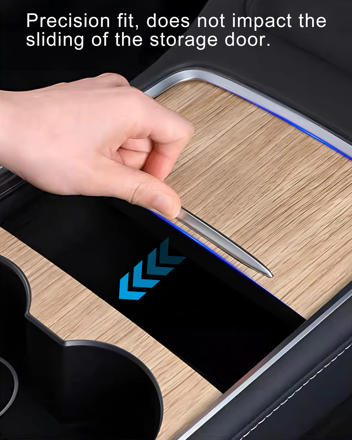 Tesheer Signature Wood-Grain Center Console Wrap Kit for Tesla Model 3