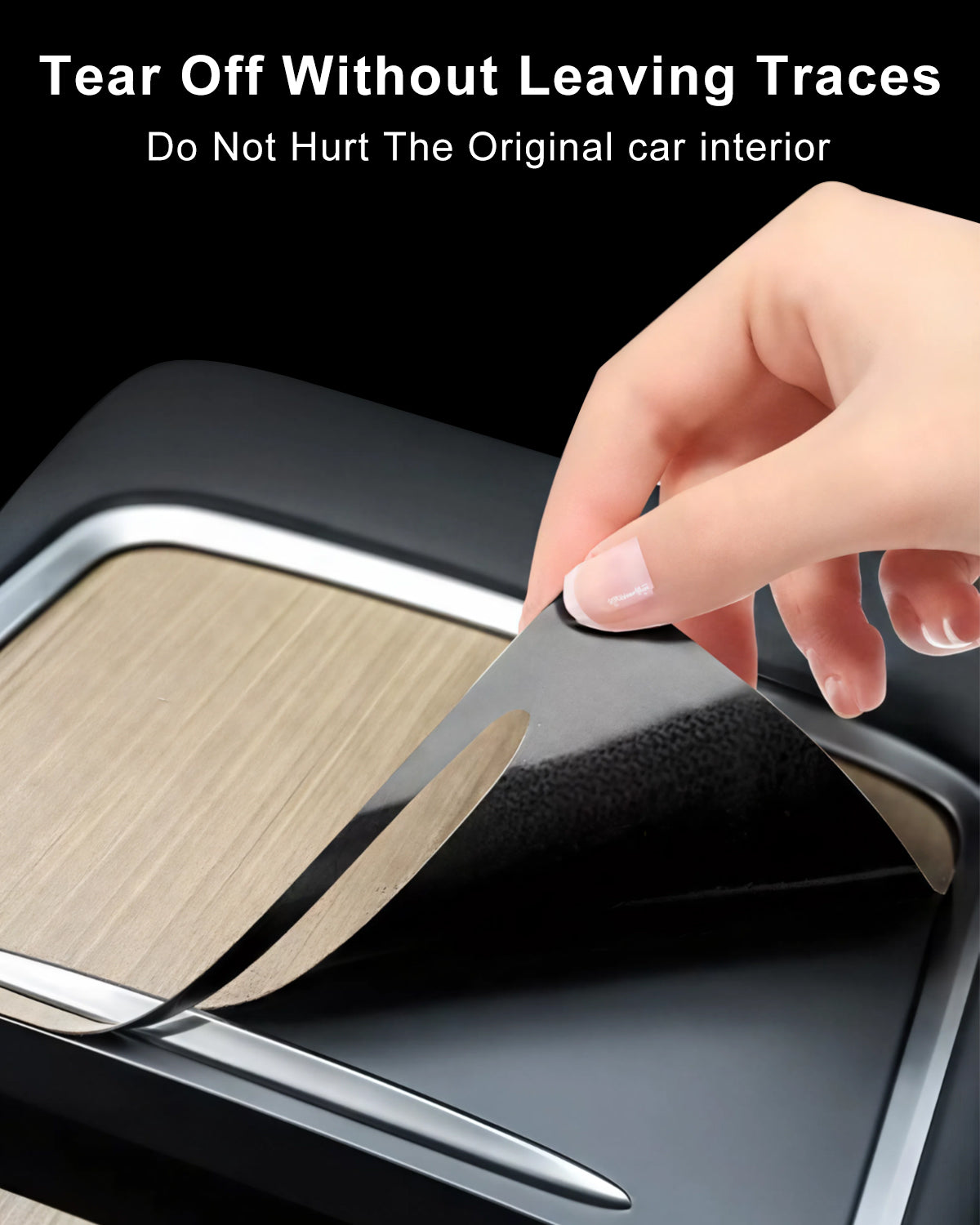 Tesheer Signature Wood-Grain Center Console Wrap Kit for Tesla Model 3